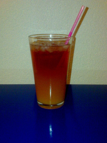 Umgekehrter Tequila Sunrise